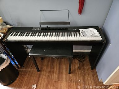 MaxSold Auction: This online auction features soapstone carving, art glass, collectible fans, CDs, art pottery, Asian blanket box, fabric, vintage toys, jewelry, hand tools, beading supplies, craft supplies, thimble collection, antique writing desk, Casio keyboard, area rug, and much, much, more!!!