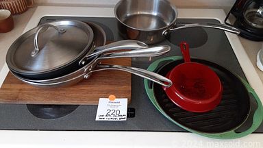 MaxSold Auction: This online auction features items such as Wood Side table, Speakers, Walking Sticks, Oil Lamp, Candleholders, Antique Bottles, Tea Set, Barware, Wood Dining Table, Chairs, Olympic Juicer, Food, Dishes, Processor, books and much more!