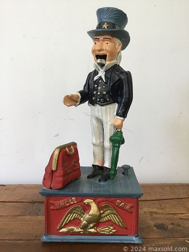 MaxSold Auction: This online auction includes a Richard Shorty picture, silverplate, Chinese ink stone, handheld tools, Living Dead dolls, trinket box, miniature musical instruments, wood carvings, Pyrex, Wade figures, wrenches, vinyl records, cast iron gumball machine, Wedgwood, pottery, Royal Doulton toby jug, Satsuma teacups, painted saw and much more!