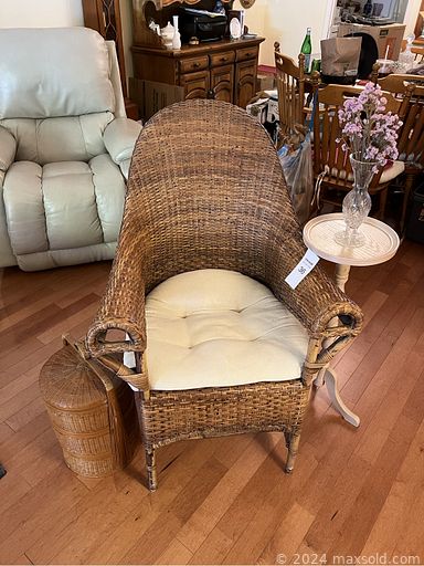 MaxSold Auction: This online auction includes furniture such as a dining table, chairs, dressers, La-Z-Boy couch, file cabinet, china hutch, bookshelf and others, decor, Wurlitzer piano, mirror, books, lamps, rugs, kitchenware, clock, baskets, jewelry, Fostoria glass and more!