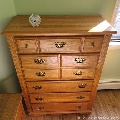 MaxSold Auction: This online auction features 32” Toshiba TV, furniture such as patio chairs, office desk, oak dresser, night tables, queen oak bed and recliner, Christmas decor, Ryobi drill, air compressor, Brother printer, small kitchen appliances and much more!