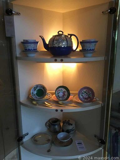 MaxSold Auction: This online auction features fine bone china, silver plate, crystal ware, furniture such as vintage wall unit, coffee tables, mid century sideboard, side chair, and roll top desk, glassware, home decor, lamps, dishware, books, power tools, costume jewelry, framed wall art and more!