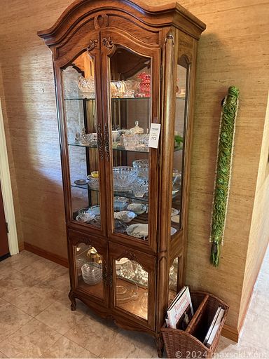 MaxSold Auction: This online auction includes furniture such as lounge chairs, bistro table, cabinets, MCM dining table, Drexel chair, Asian style cabinet, sideboard, display cabinets, dresser, filing cabinet, bedframe, Thomasville armoire and others, kitchenware, small kitchen appliances, silverplate, Mikasa and other china, crystalware, clothing, accessories, jewelry, baskets, lamps, vacuum, Hummel figures and other decor, wall art, vintage phone, linens, Castle accordion, Cardio glidewell, board games, garden supplies, cleaning tools, rugs and much more!