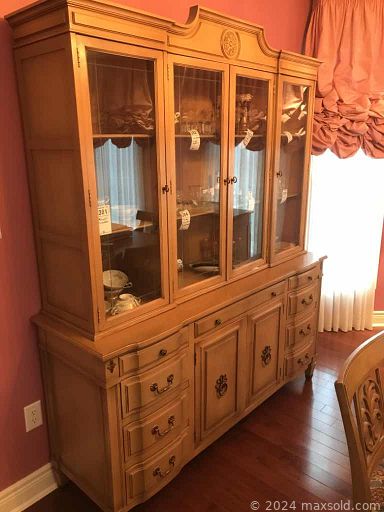 MaxSold Auction: This online auction features silver plate, Capodimonte, crystal ware, furniture such as Malcolm Furniture dining table, buffet cabinet, end tables and entertainment cabinet, home decor, small kitchen appliances, lamps, framed paintings, area rugs, pottery and much more!