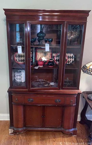 MaxSold Auction: This online auction features a shop vac, vacuums, workshop tools, lawnmower, camping gear, kitchenware, small kitchen appliances, seasonal decor, sconces, wall art, faux plants, ladies\' shoes, clothing, Halloween costumes, sports equipment, Bachman train set, Jim Shore, costume jewelry, accessories, furniture such as a sewing machine table, wicker tables, chairs, kids chair, china cabinets, loveseat, Bombay table and much more!