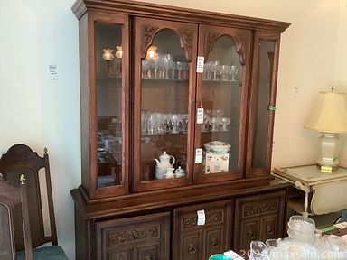 MaxSold Auction: This online auction features furniture such as a Deilcraft china cabinet, desk, filing cabinets, Deilcraft chairs, dresser, wood trunk, swivel armchair, display cabinet, cart and others, kitchenware, small kitchen appliances, planters, garden decor, Paragon, Aynsley and other china, home health aids, linens, seasonal decor, office supplies, cleaning supplies, Dyson vacuum, yard tools, golf items, clothing, accessories, rugs, wall art, books, vinyl records and much more!