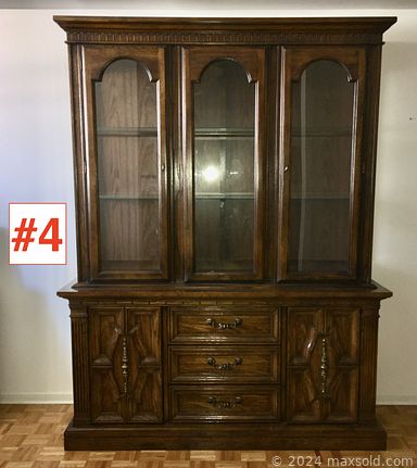 MaxSold Auction: This online auction includes furniture such as a mahogany side table, china cabinet, French Louis XV coffee table, Lane chest, Sklar Peppler console table, dining room table and others, Wedgwood dinner service, flatware, porcelain figures, vintage makeup bags, Art Deco porcelain, Royal Doulton figurines, art glass, Aynsley and other china, crystalware, wall art, vinyl records, assorted games, vintage Tonka truck, brassware, crocks, diecast models, silverplate, Pyrex, antique sewing cabinet, antique Singer sewing machine, oak wall telephone and much more!