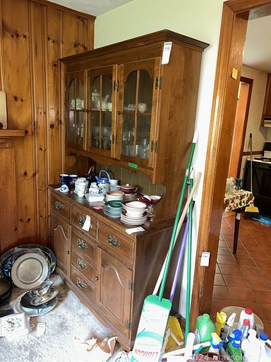 MaxSold Auction: This online auction includes furniture such as a china hutch, secretary, wicker chair and other chairs, tables, bookcases, dresser, MCM credenza, shelving units and others, kitchenware, small kitchen appliances, oil lamps, lanterns, coins, stamps, vintage wall clock, religious decor, accessories, kiln, pottery, vacuum, home improvement supplies, piano, musical instruments, books, vinyl records, sewing machine, metal sculptures, prints, auto supplies, tools and much more!