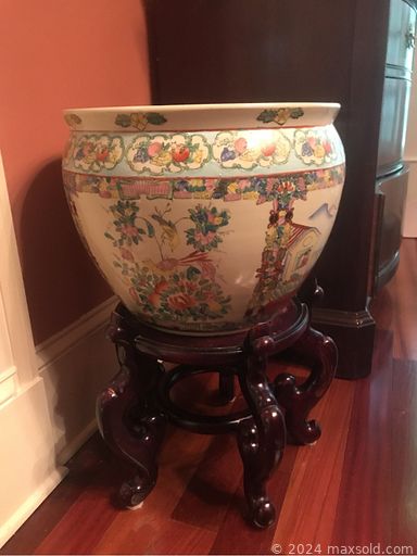 MaxSold Auction: This online auction features Silver Plated Filigree Candelabra, Antique chair, Mahogany furniture, sofa, recliner chair, lamps, Chinese Bowl, curio cabinet, Cherry - end table, Husky storage unit, Silver plated coffee tea set, Kaiser German figurine, plant stand, Dining table buffet,  Nesting Tables Crystal Jars, candlesticks, Fitz and Floyd items, candelabras, Silver Plated items, Queen Anne and Hickory style Highboy, Metronome, Asian themed egg, Outdoor Dining and sofa, rug, light fixture, Brass Fireplace Screen, Wooden Chess Set,  DVDs, books, Cast Iron items, Royal Doulton china, Pots & Pans, Corning ware, Garden supplies, tools, patio, power washer and much more!