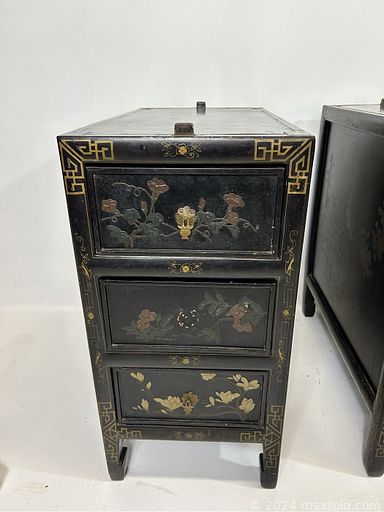 MaxSold Auction: This online auction features chinoiserie desk, vintage equestrian saddle, area rugs, vintage books, art glass, vintage vanity items, art pottery, cedar chest, child’s tea set, Carnival glass, and much more!!