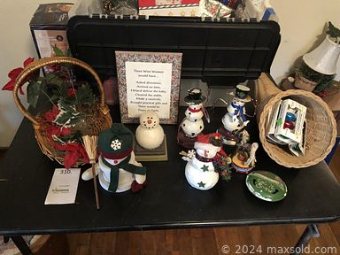 MaxSold Auction: This online auction includes furniture such as a sofa, wood rockers, glass patio table, entertainment center, Windsor chair, dresser, nightstands and others, Corningware, kitchenware, small kitchen appliances, Christmas decor, cat decor, Magnus PCM organ, accessories, jewelry, books, vintage sheet music, magazines, Swingline spot nailer, vintage Brother sewing machine, DVDs, Blue Flame heater, Canon printer and more!