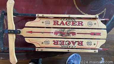 MaxSold Auction: This online auction features various items such as wood valet, vintage chair, Velour hassock, nightstand, Lawn fertilizer, Era Collection, Sled Decor, lamps, Christmas decor, china bowl, vintage chair, books, seltzer bottles, vase, file cabinet, chandelier, antique couch, antique table and much more!