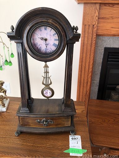 MaxSold Auction: This online auction features furniture such as an MCM shelf, double bedframe, bistro chairs, MCM hutch and others, lamps, mantel clock, kitchenware, lamps, wall art, cuckoo clock, small kitchen appliances, Insignia TV, concrete bird bath and much more!