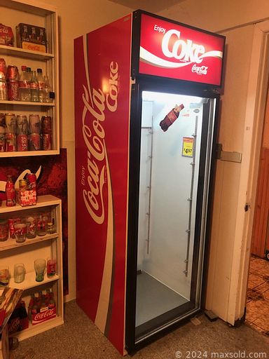 MaxSold Auction: This online auction features Coca-Cola memorabilia, including cooler, collectors’ items, playing cards, Christmas decorations, model trucks, mugs and toy vehicles. Includes pins and magnets, lunchbox, coke tins, canisters, cards, lamps, stained glass and cassette player. Also includes calendars, Coca Cola splash Barbie, plates and much more!