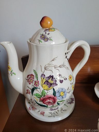 MaxSold Auction: This online auction includes furniture such as a dining table with leaf, demilune table, dresser, antique washstand, folding tables, bookshelves, buffet, console, MCM bar and others, Dresden dancing couple, Royal Doulton and other figures, lamps, Aynsley, Adderley, Noritake and other china, crystalware, kitchenware, small kitchen appliances, books, tools, hardware, wall art, fireplace tools, binoculars, Radley electric lawnmower and much more!