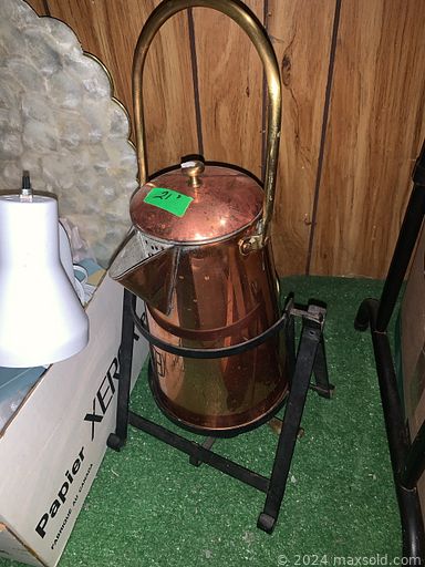 MaxSold Auction: This online auction includes Clare, Coalport, Royal Ware and other china, Dansk bakeware, Pyrex, kitchenware, silverplate, wall art, wool runner rugs, planter pots, copper kettle, Cherished Teddies, Royal Doulton figures, Swarovski, accessories, baskets, costume jewelry, mink coats, bakeware and much more!