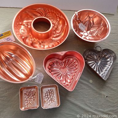 MaxSold Auction: This online auction features sterling silver jewelry, antique satsuma vase, vintage copper art, sewing machine, teacup/saucer sets, vintage copper tin molds, vinyl records, art glass, office supplies, and much, much, more!!!