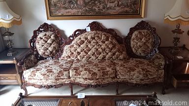 MaxSold Auction: This online auction features furniture such as a bookcase, kitchen table, dressers, coffee table, bedframes, dining chairs, tables, china cabinet and more, foam bird, pitchers, garden statuettes, tapestry art, metal swans, china, Capodimonte pitcher, outdoor lion decor, figural lamps, wall art, ceramics, seasonal decor, freezer, typewriter, Toro snowblower, garage supplies and much more!