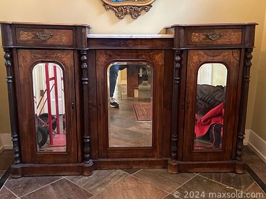 MaxSold Auction: This online auction includes furniture such as a Hoosier cabinet and other cabinets, antique drawers, patio sets, shelving units, credenza, desk and others, Pfaltzgraff and other china, Rogers silverplate flatware, kitchenware, small kitchen appliances, seasonal decor, books, magazines, DVDs, electronics, office supplies, lamps, luggage, linens, jewelry, shoes, clothing, Toro snowblower, leaf blower and other yard tools, Stihl pressure washer, garden accessories and much more!