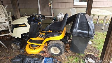 MaxSold Auction: This online auction features riding mower, antique bookcase, Fiestaware, brass samovar, small kitchen appliances, stereo components, vinyl records, rattan furniture, area rug, portable AC unit, costume jewelry, jewelry making supplies, games, beauty products, office supplies, desks, fitness gear, printer, sewing machine, fans, humidifiers, mobility aids, silver jewelry, watches, oil lamps, collector plates, plant pots, greenhouse, solar lights, BBQ grill, garden tools, log splitter, canoe, ladders, vacuums, sports memorabilia, snow blower, power & hand tools, air compressor, fishing gear, upright freezer, refrigerator/freezer, outdoor fountains, and much, much, more!!!