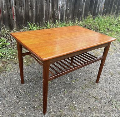 MaxSold Auction: This online auction includes furniture such as midcentury tables, vintage loveseat, MCM dresser, teak sofa, ottoman, dresser and others, crystalware, salt and pepper shakers, lights, needlepoint art,Pyrex, corn decor, vintage seasonal decor, mirrors, Venetian glass drinking set, West German pottery, Grafenthal lamp, Wedgwood, clothing, lithographs and much more!
