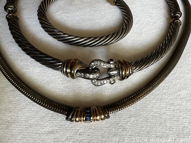 MaxSold Auction: This online auction features glass console table, small kitchen appliances, vintage Le Creuset, Portmeirion, Asian dishes, vintage Kimono doll, TVs, office supplies, pet products, Asian tea set, stained glass lamps, art pottery, art glass, vinyl records, stereo components, portable AC unit, printer, desk stamps, art books, secretary desk, sewing machine, yarn, MCM furnishings, silk wall art, women’s shoes, area rugs & runners, craft supplies, yard tools, futon, massage chair, garden pots, live plants, power & hand tools, fine jewelry, costume jewelry, and much, much, more!!!