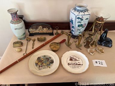 MaxSold Auction: This online auction features a wooden coffee table, vintage school desk, crystal serving ware, Christmas decor, vintage trunk, sewing machine, camping gear and much more!