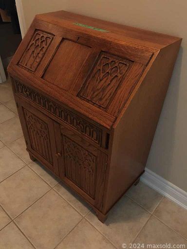 MaxSold Auction: This online auction features a secretary desk, armoire, dresser, costume jewelry, table & mirror, vases, Royal Doulton China, flatware, canisters, sewing machine, rugs, cleaning supplies, garden items and much more!