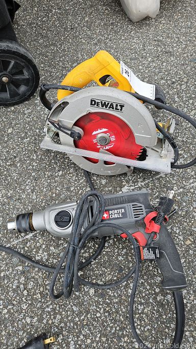 MaxSold Auction: This online auction features storage bins, power & hand tools, costume jewelry, craft supplies, fabric, electrical supplies, compressors, ladders, sports trading cards, snow tires, garden tools, rolling toolboxes, wet/dry vacs, paint supplies, tent, Christmas village scene, and much, much, more!!