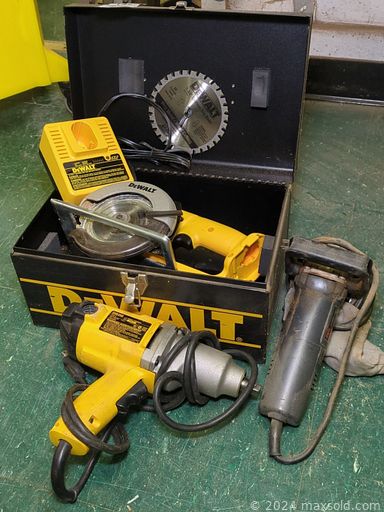 MaxSold Auction: This online auction features power & hand tools, electric powerchair, air compressors, antique sewing machines, BQ grill, small kitchen appliances, window AC unit, desks & chairs, skis & boots, stained glass mirror, pottery jugs, vintage toy, vinyl records, yard tools, humidifier, pet products, plumbing supplies, welding machine, cedar chest, vintage hand tools, wood working tools, and much, much, more!!!