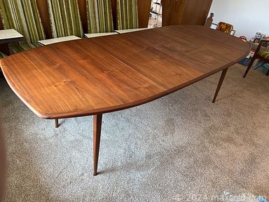 MaxSold Auction: This online auction includes furniture such as a Dillingham MCM surfboard table, Pool table, Table Tennis table, trunks, rattan loveseat, chairs, cart, file cabinet, rocking chair, bookshelves and others, kitchenware, small kitchen appliances, milk glass, Uranium glass, teak servingware, silverplate, accessories, golf supplies, tools, hardware, stained glass art, wall art, cleaning supplies and tools, Toro snowblower and other yard tools, books, stamps, decor, luggage, sleeping bags, TVs and other electronics, fitness equipment, vintage dolls, coolers, cast iron banks, LG dryer, washer, lamps and many more!