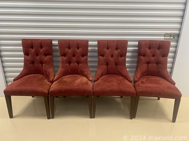MaxSold Auction: This online auction includes furniture such as a vanity, desk, vintage cabinet, leather chairs, H-Krug chairs, La-Z Boy recliner, Thomasville end table, dining table, dining chairs and others, china, wall art, mirror and more!
