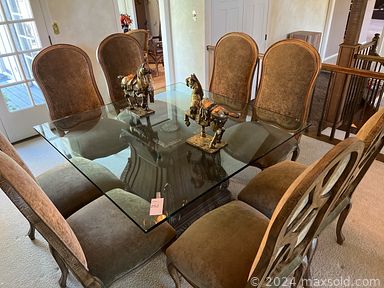 MaxSold Auction: This online auction includes furniture such as an elephant coffee table, couch, chairs, dining table sets, tables, armoire, bed frame and others, wall art, electronics, decor, light fixtures, linens, small kitchen appliances, kitchenware, cleaning supplies, outdoor tools and more!