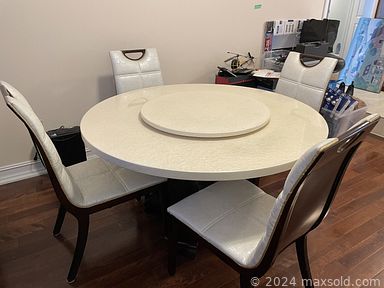 MaxSold Auction: This online auction features area rug, drone, tea sets, vinyl records, small kitchen appliances, beauty appliances, massage table, stereo system, futon, mirrors, pedestal sink, NIB desks, portable AC unit, costume jewelry, TVs, hand tools, snow blower, patio furniture, and much more!!