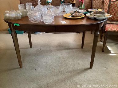 MaxSold Auction: This online auction features framed paintings, Heintzman piano, fine china, crystal ware, Wii console with games, furniture such as Roxton cabinet, side tables, china cabinet and mahogany dining table, sports equipment, art glass, CDs, vintage media console, small kitchen appliances, office electronics, power tools, exercise equipment and much more!