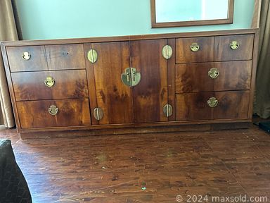 MaxSold Auction: This online auction includes furniture such as an antique washstand, dressers, nightstands, headboard, tables, chairs, roulette bar table, sofa, Bentwood chairs and others, clock parts, pottery, artificial plants, copperware, early butter churn, tools, hardware, Yard Machines snowblower, lamps, seasonal decor, sculptures, mirror, artworks, carvings, Astrolabe, clocks, household supplies, carvings, antique scales and much more!