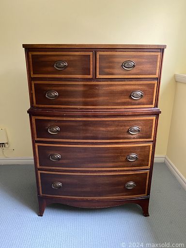 MaxSold Auction: This online auction features Mahogany Dining Table and Chairs, Indo-Oriental area rug, Ornate mirror, ceramic heater, dehumidifier, decorative items,  Christmas decor, Limoges & Mintons Birks, Electronics, kitchen items, glassware, vacuum, lamps, Mahogany dresser, Mahogany vanity, linens, office furniture and much more.