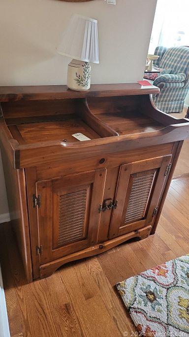 MaxSold Auction: This online auction features a dry sink, secretary, table & chairs, hutch, Noritake china, mirror, lamp, glassware, stemware, jewelry, dehumidifier and much more!