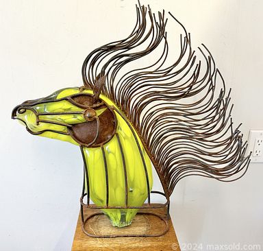 MaxSold Auction: This online auction features Sabino art glass statue, Diane M Cole oil painting, Uranium glass, abstract sculpture, pottery sculpture, Majolica style pottery, art books, Frank Welz splatter vase, stained glass panel, Folk Art salt box, perfume bottle, vintage Hoselton sculpture, puzzles, and much, much, more!!!