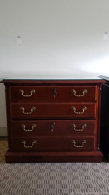 MaxSold Auction: This online auction features rugs, electronics, seasonal decor, wall art, office supplies, kitchenware, Canon printer, paper sorter, furniture such as desks, file cabinets, hutch, office chairs, sectional sofa and much more!