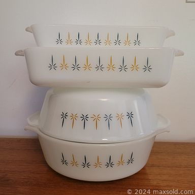 MaxSold Auction: This online auction features vintage bottles, MCM chandelier, wicker furniture, decanters, framed wall art, bike, new bedding, vintage tufted settee & tub chair, retro lighting, vintage starburst clock, studio pottery, vintage Pyrex, salt & pepper shakers and much more!