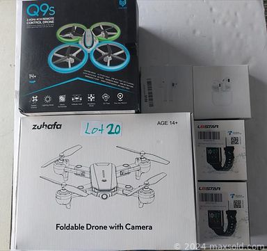 MaxSold Auction: This online auction features bluetooth beanies, smartwatches, wireless earbuds, phone cases, Dr. J projector, heated gloves, wireless keyboard, Soundcore and Tranya earbuds, nightlights, drones, massagers, tablets, hearing aids and much more!