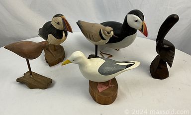 MaxSold Auction: This online auction features gold wedding set, art glass, Folk Art horse & buggy, A. Boucher woodcarving, antique corner shelf, teacup/saucer sets, porcelain display dishes, silverplate tea set, Folk art carved birds, lead soldiers, coins, nesting dolls, African art, vintage toys, Royal Doulton figurines, handcrafted pipes, Chinese cloisonne, watches, and much, much, more!!!