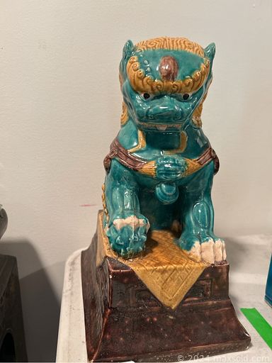 MaxSold Auction: This online auction features area rugs, office supplies, stamps, vinyl records, copper molds, small kitchen appliances, teapots, Asian china cabinets, Foo Dogs, Boehm animal statues,  Depression glass, angel collection, accordion, wood carvings, yard tools, chainsaw, planters, power & hand tools, and much more!!!