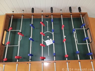 MaxSold Auction: This online auction features foosball table, stereo components, karaoke, framed sports posters, DVDs, electric keyboard, games, water skis, rollerblades, bike, RC car, women’s shoes, exercise equipment, kids\' ride-on car, outerwear, and much, much, more!!!