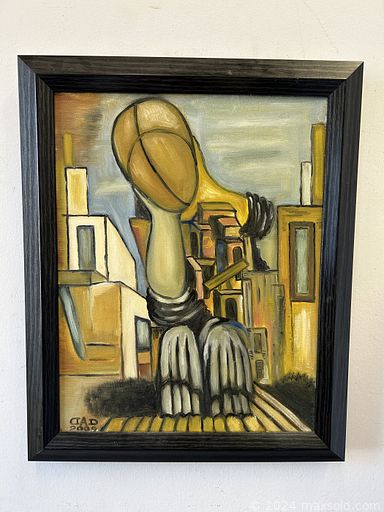 MaxSold Auction: This online auction includes lamps, wall art, kitchenware, guitar, mantle clock, Hummel and other figures, Murano glassware, books, vinyl records and more!