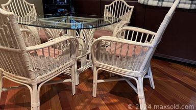 MaxSold Auction: This online auction features furniture such as Fran’s wicker casual dining room set, rocking chair, double dresser, leather-looking futon, folding chairs, stair steps and others, wicker baskets, Chinese silk dress, bags, accessories, jewelry, Thermflo heater, electric items, baseball cards, DVDs, collectible sports magazines, Eiffel Tower jewelry stand, faux plants, canning jars, electric fireplace, Makita lawnmower and much more!