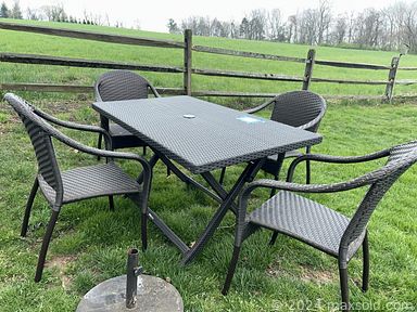 MaxSold Auction: This online auction features patio furniture, snow blower, lawnmower, yard tools, yard art, cameras, men’s clothing, vintage washstand, desk unit, area rugs, model train, art pottery, small kitchen appliances, Royal Doulton china, decorative masks, pet products, vinyl records, player piano, refrigerator, exercise equipment, bike, upright freezer, stained glass window, power tools, home health aids, and much, much, more!!