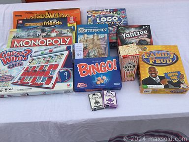 MaxSold Auction: This online auction features garden lot, records, stuffed toys, easel, vhs player, turntable, goggles, lamps, vhs movies, books, puzzles, weights, storage containers, kitchen lot, games, puzzles, bakeware, children’s books, camping lot, metal wine rack, lawnmower, Vintage Corelle dishes, office lot, sewing lot, linens, vases, books, electric guitar and much more