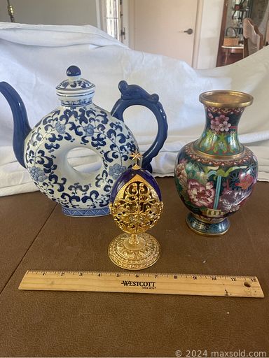 MaxSold Auction: This online auction includes furniture such as vintage mainline bedroom chest, oak and leather chairs, glass top table, formal dining room table, and display units, signed original art, vintage records, Murano glass, Bavarian crystal, Lladro sculptures, vintage glassware, vintage jewelry, Christmas decor, dishware, kitchenware, Amana refrigerator, and much more!